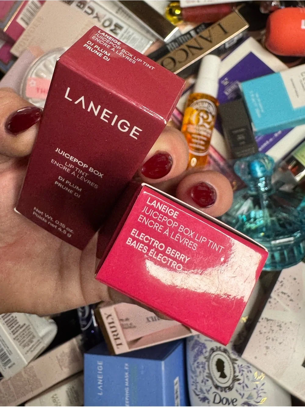 LANEIGE Juicepop Box Lip Tint Duo - Deep Plum & Bright Berry